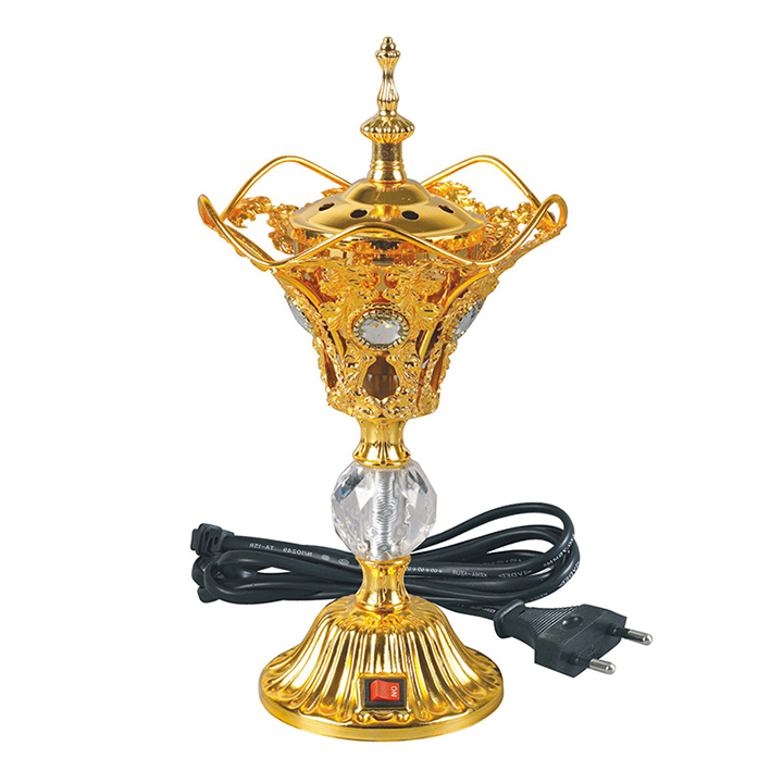 Factory price hot sale Golden electric Oudh burner/Bakhoor burner ...