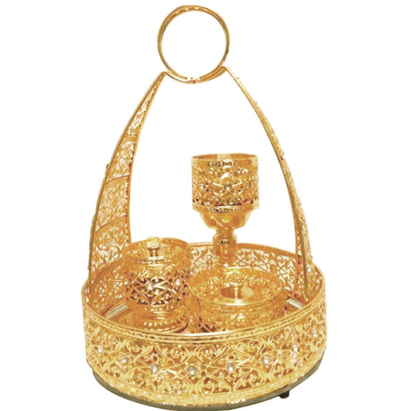 Creative golden Middle Eastern style Oudh burner/Bakhoor burner for Wedding: YL-A660