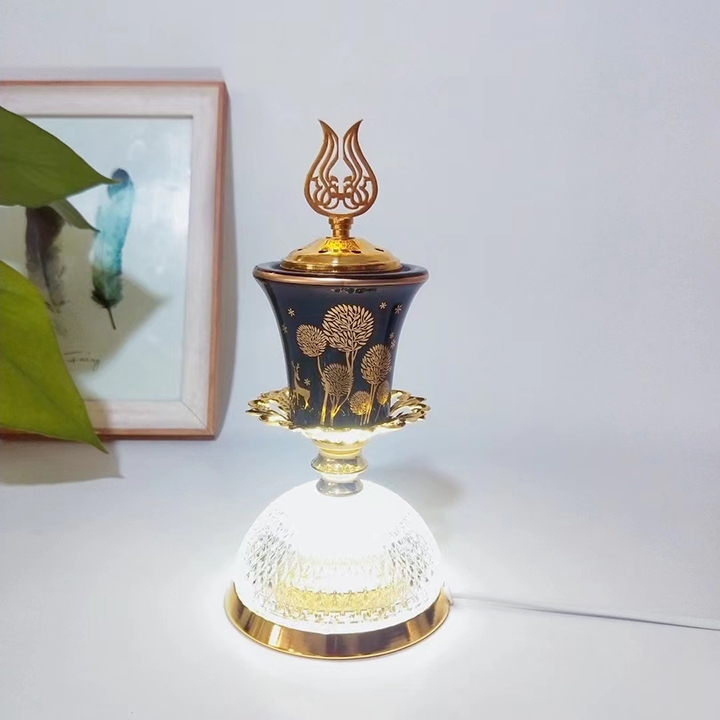 New design Ceramic with the Lamp LED light incense burner Mabkhara: 726 ...